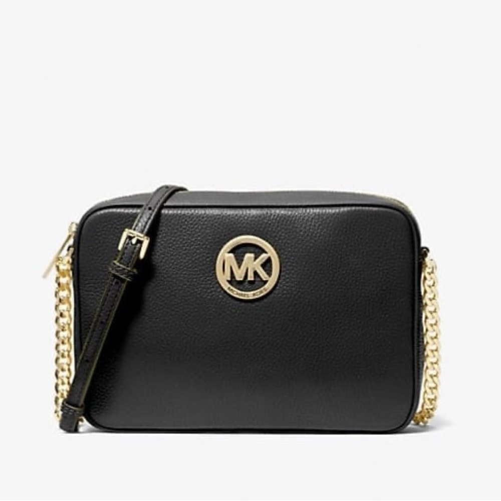 Michael Kors Fulton Pebbled Leather Bag in Black